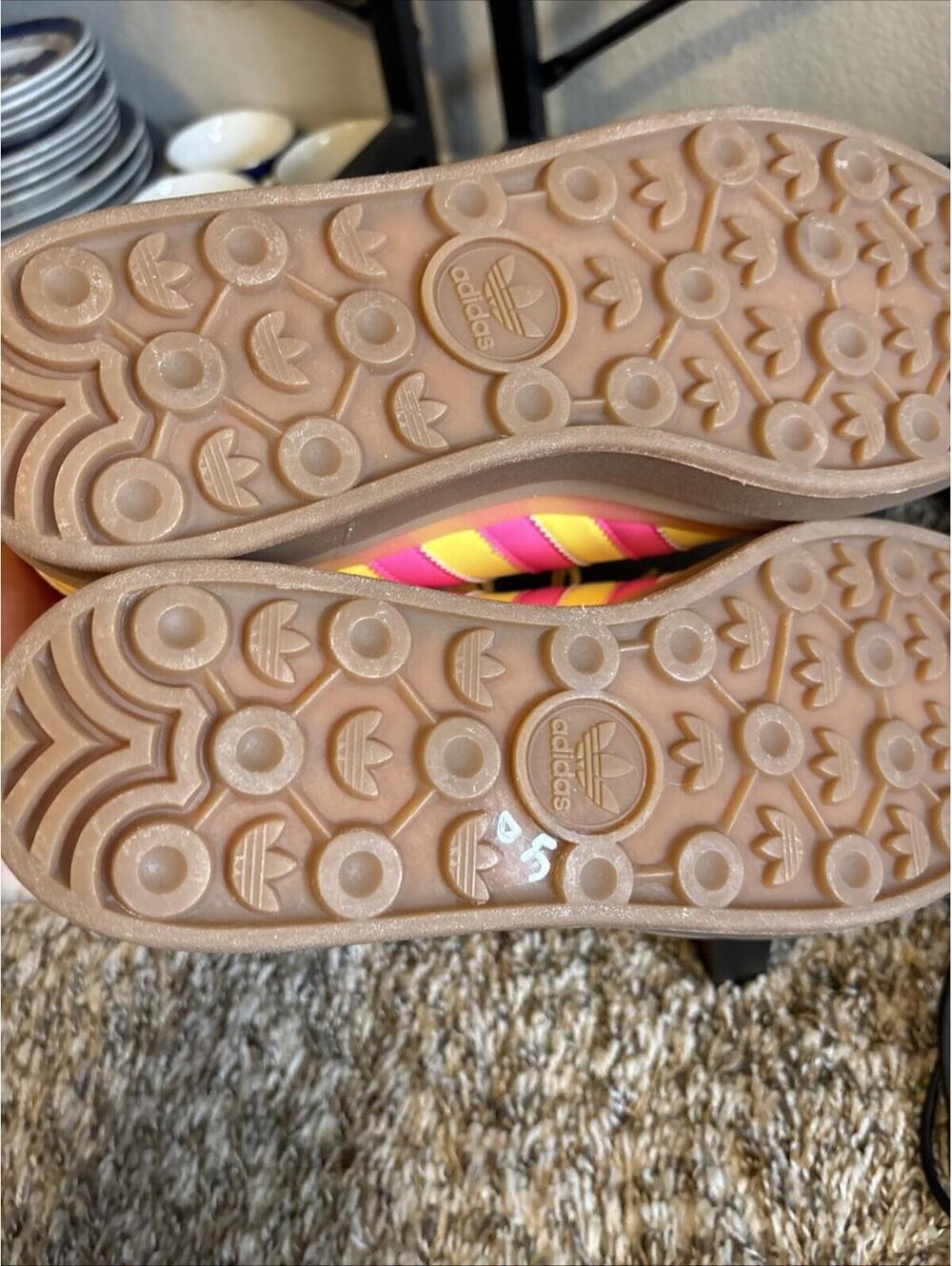 Adidas Originals Gazelle Bold Women's Shoes Yellow Lucid Pink Size 9.5 #IG4387 - Picture 8 of 12